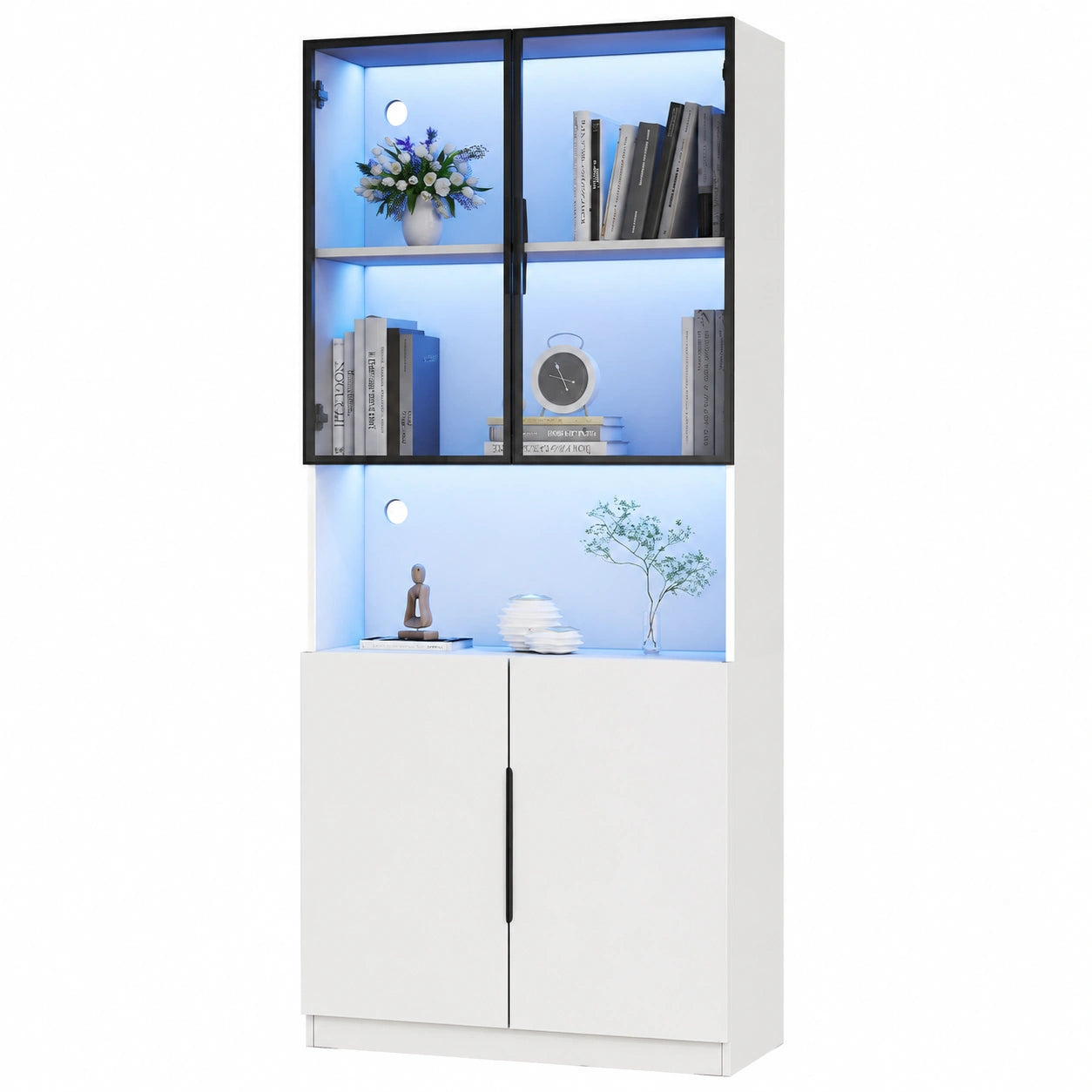 Glasvitrine – moderner Stil, mit Stauraum