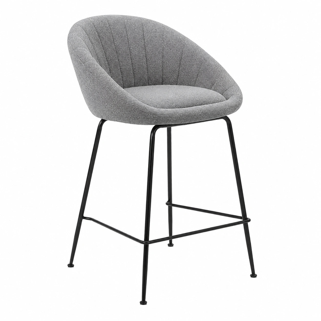 Barhocker – 2er-Set, mit Rückenlehne, Grau
