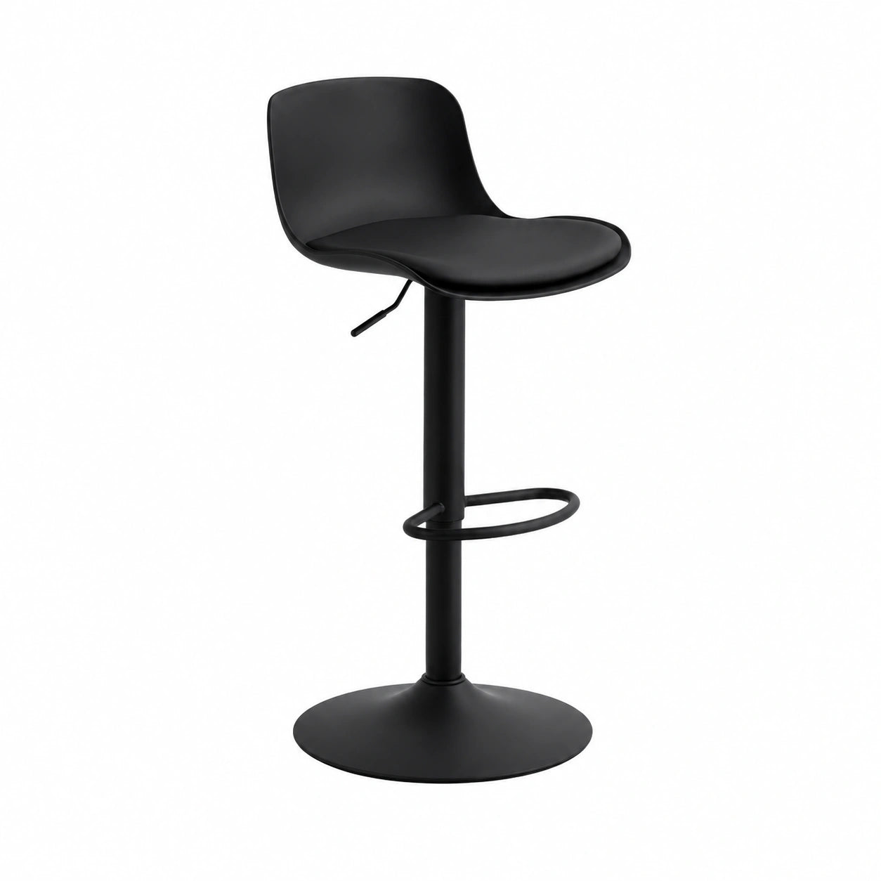 Barhocker – 2er-Set, höhenverstellbar, mit Rückenlehne, Schwarz, für Küche