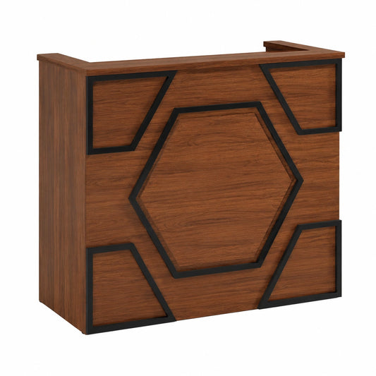 Tisch – 55 × 120 × 110 cm, mit Schubladen, aus Holz, Braun