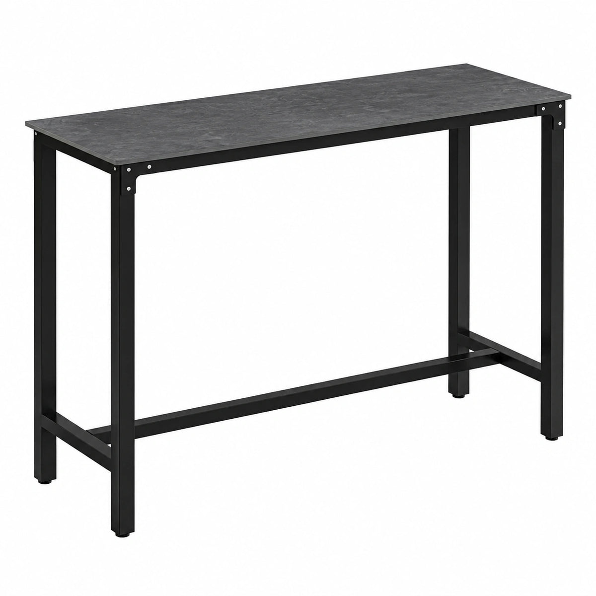 Bartisch – 120 × 40 × 105 cm, moderner Stil, rechteckige Form, Schwarz, für Esszimmer und Küche