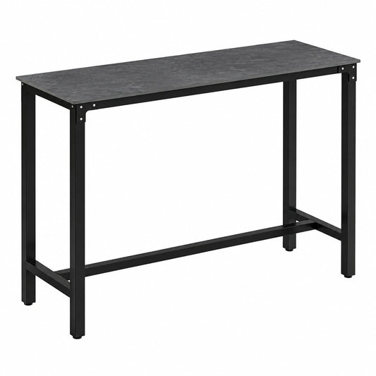 Bartisch – 120 × 40 × 105 cm, moderner Stil, rechteckige Form, Schwarz, für Esszimmer und Küche