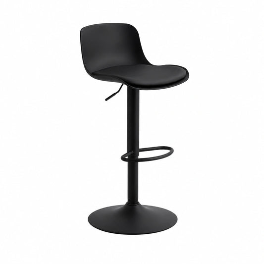 Barhocker – 2er-Set, höhenverstellbar, mit Rückenlehne, Schwarz, für Küche