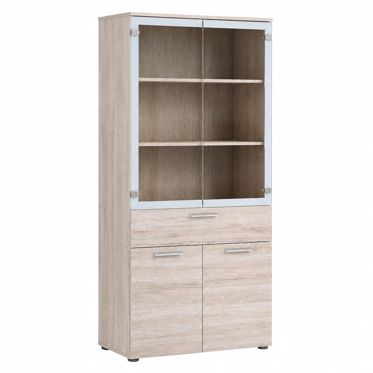 Vitrine – 80 × 184 × 41,5 cm, moderner Stil, für Wohnzimmer und Büro
