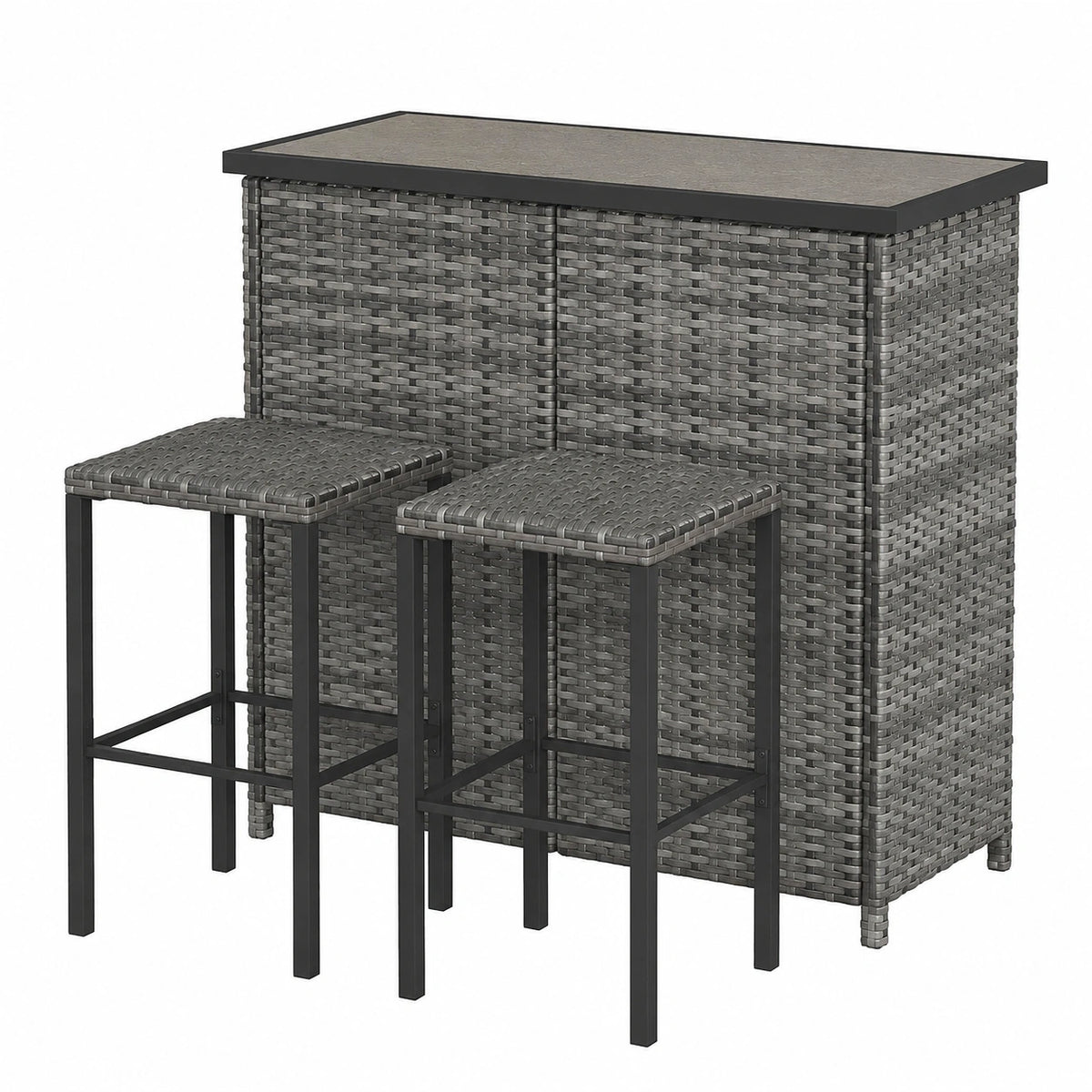 Bartisch – 3-teilig, für Garten