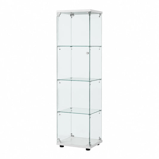 Schrank – moderner Stil, mit LED-Beleuchtung, mit mehreren Türen, mit Ablagen, aus Glas, für Wohnzimmer, Schlafzimmer und Büro