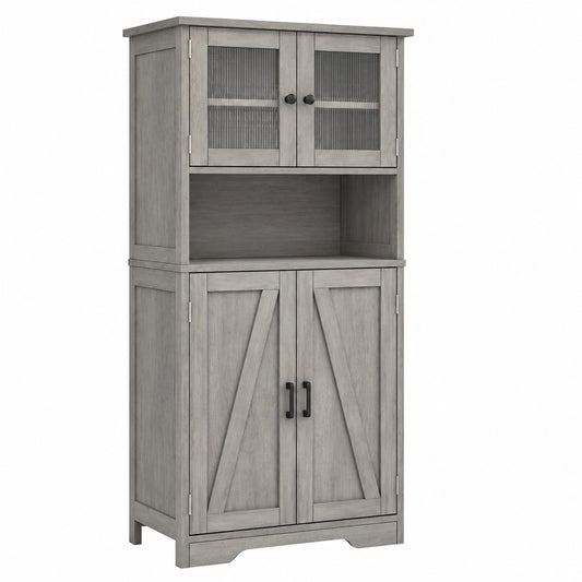 Vitrinenschrank – 60 × 30 × 130 cm, moderner Stil, für Küche und Wohnzimmer